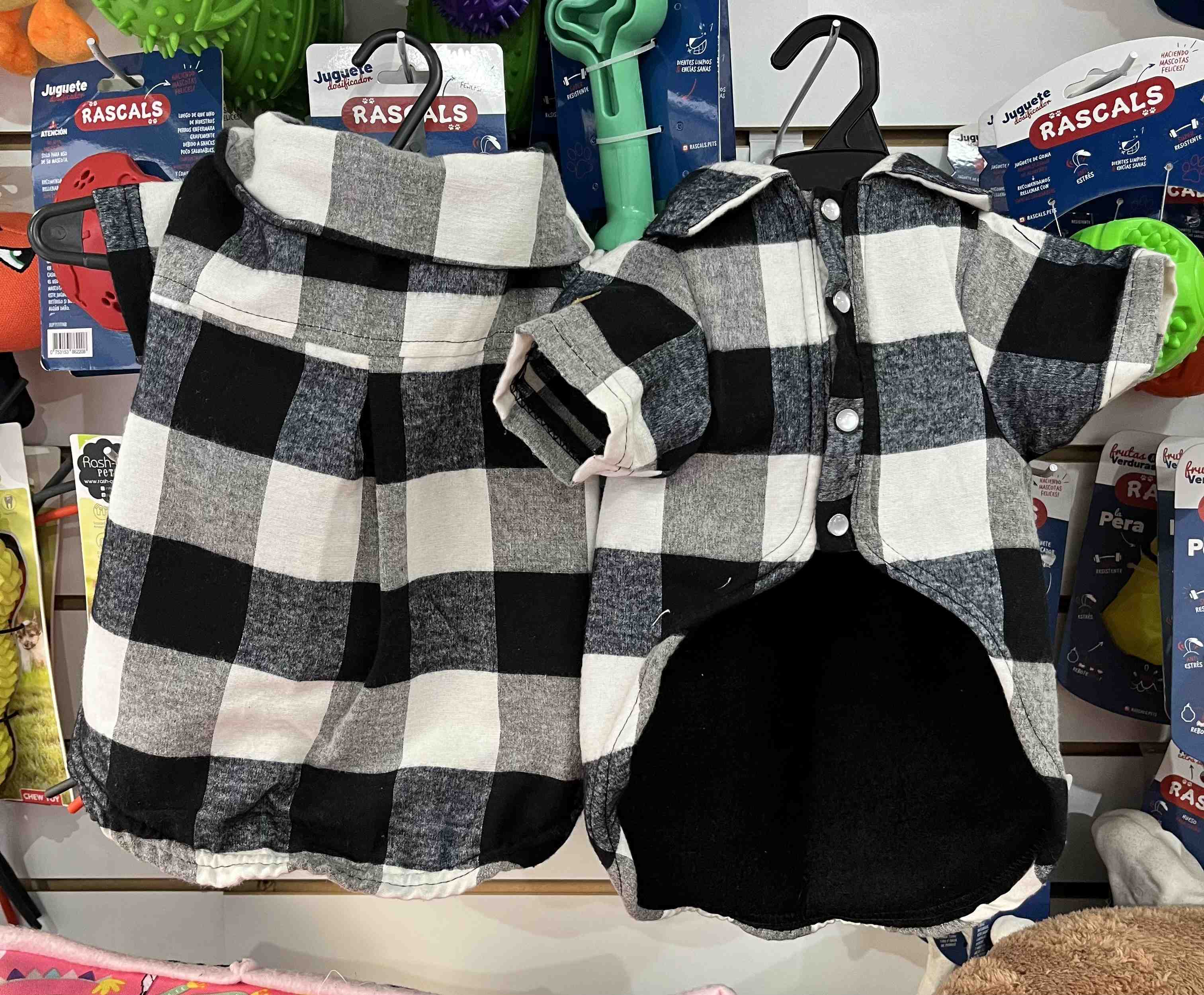 CAMISA BLANCO CON NEGRO TALLE 2 